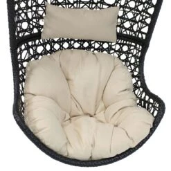 Sunnydaze Decor Sunnydaze Outdoor Resin Wicker Patio Cordelia Hanging Basket Egg Chair Swing With Cushion And Headrest - 2pc -Furniture GUEST 8bcd1fa8 5249 4a99 800c 013971f41a61