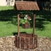 Sunnydaze Decor Sunnydaze Outdoor Fir Wood Wishing Well Garden Planter With Hanging Flower Bucket For Garden Or Yard - 45" H - Brown -Furniture GUEST 8eca189c 217a 4947 b5f2 8d9d7d172287