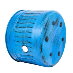 Sunnydaze Decor Sunnydaze 17.5" Outdoor Decorative Metal Garden Hose Holder With Lid - Blue Patina