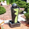 Sunnydaze Decor Sunnydaze 39"H Electric Polyresin Art Deco Modern Rippling Stream Outdoor Water Fountain