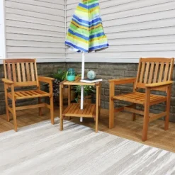 Sunnydaze Decor Sunnydaze Outdoor Meranti Wood With Teak Oil Finish Patio Table And Chairs Conversation Set - Brown - 3pc 20 Sunnydaze Decor Sunnydaze Outdoor Meranti Wood With Teak Oil Finish Patio Table And Chairs Conversation Set - Brown - 3pc -Furniture GUEST 8f911fb2 f28e 4b8c 94fc 296ff0d7bb33