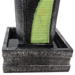 Sunnydaze Decor Sunnydaze 39"H Electric Polyresin Art Deco Modern Rippling Stream Outdoor Water Fountain -Furniture GUEST 91052d48 da2e 4e3f b5d2 fc08473322da