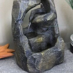 Sunnydaze Decor Sunnydaze Indoor Home Office Decorative Resin Cavernous Rock Tiers Tabletop Water Fountain Feature - 12" -Furniture GUEST 9131f713 f32d 43e5 83e0 20c417ab640b