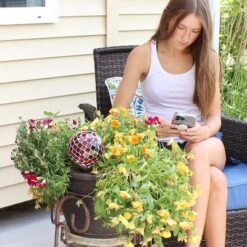 Sunnydaze Decor Sunnydaze Glass Mosaic Watering Globe For Plants And Flowers -Furniture GUEST 91e458c3 fcc6 4bce 8c4e 11a7fbd8d555