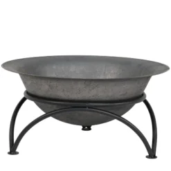 Sunnydaze Decor Sunnydaze Outdoor Camping Or Backyard Round Cast Iron Rustic Fire Pit Bowl On Stand - 23.5" - Dark Gray -Furniture GUEST 91e846eb e491 4a9b b235 a6ba0eaac12e