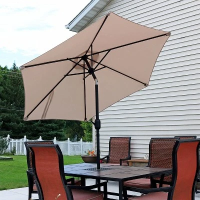 Sunnydaze Decor Sunnydaze Outdoor Aluminum Patio Table Umbrella With Polyester Canopy And Tilt And Crank Shade Control - 7.5' 10 Sunnydaze Decor Sunnydaze Outdoor Aluminum Patio Table Umbrella With Polyester Canopy And Tilt And Crank Shade Control - 7.5' - Image 8