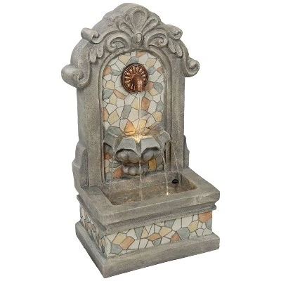 Sunnydaze Decor Sunnydaze Enchanting Estate Polyresin Flat Back Floor Outdoor Wall Fountain For The Patio, Deck, Or Yard - 27" - Gray 10 Sunnydaze Decor Sunnydaze Enchanting Estate Polyresin Flat Back Floor Outdoor Wall Fountain For The Patio, Deck, Or Yard - 27" - Gray - Image 8
