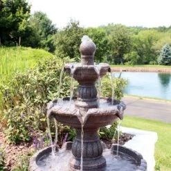 Sunnydaze Decor Sunnydaze 49"H Electric Fiberglass And Resin 4-Tier Mediterranean Outdoor Water Fountain 15 Sunnydaze Decor Sunnydaze 49"H Electric Fiberglass And Resin 4-Tier Mediterranean Outdoor Water Fountain -Furniture GUEST 95c25e69 4f6f 45e5 afe2 b02b2d81edcc