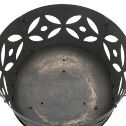 Sunnydaze Decor Sunnydaze Outdoor Camping Or Backyard Cast Iron Retro Round Fire Pit Bowl With Handles And Spark Screen - 26" - Black -Furniture GUEST 9664df97 8daa 4794 831d d93c6c1a1a6d