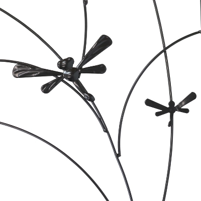 Sunnydaze Decorative Steel Metal Dragonfly Delight Design Garden Trellis - 55.75" H - Black - 2-Pack 4 Sunnydaze Decorative Steel Metal Dragonfly Delight Design Garden Trellis - 55.75" H - Black - 2-Pack - Image 2