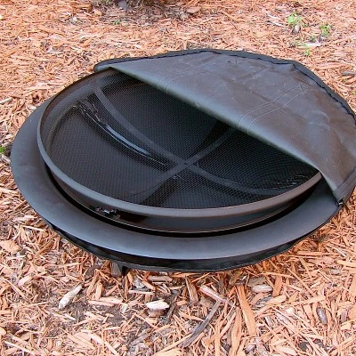 Sunnydaze Decor Sunnydaze Outdoor Portable Camping Or Backyard Folding Round Fire Pit Bowl With Spark Screen, Log Poker, Folding Stand, And Carrying Case Cover - 29" 6 Sunnydaze Decor Sunnydaze Outdoor Portable Camping Or Backyard Folding Round Fire Pit Bowl With Spark Screen, Log Poker, Folding Stand, And Carrying Case Cover - 29" - Image 5