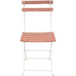 Sunnydaze Decor Sunnydaze Indoor/Outdoor Patio Or Dining Classic Cafe Chestnut Wooden Folding Bistro Chair - Antique Pink - 4pk -Furniture GUEST 97ef991b 1763 439e 8e37 68c1effef8db