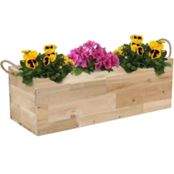 Sunnydaze Decor Sunnydaze Rectangle Indoor Flower And Succulent Planter Box With Handles And 3 Removable Plastic Liners - 20" W X 7.25" D X 6.75" H - Acacia Wood 15 Sunnydaze Decor Sunnydaze Rectangle Indoor Flower And Succulent Planter Box With Handles And 3 Removable Plastic Liners - 20" W X 7.25" D X 6.75" H - Acacia Wood -Furniture GUEST 98f29a64 c730 4adc 81d4 47bbedfb6396
