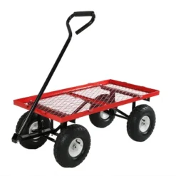 Sunnydaze Decor Sunnydaze Outdoor Lawn And Garden Heavy-Duty Durable Steel Mesh Utility Wagon Cart With Removable Sides -Furniture GUEST 99e9a833 4118 444f 9151 3a2dd6e9c8fa