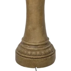 Sunnydaze Decor Sunnydaze 65"H Electric Resin And Concrete 4-Tier Eggshell Edge Outdoor Water Fountain With LED Lights -Furniture GUEST 9a3ae2bf 8c3d 4741 b691 475f8c21ff90