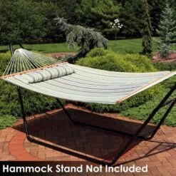 Sunnydaze Decor Sunnydaze 2-Person Quilted Printed Fabric Spreader Bar Hammock/Pillow With S Hooks And Hanging Chains - 450 Lb Weight Capacity -Furniture GUEST 9b268d39 6497 4279 b01d f100f97bd4e5