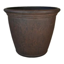 Sunnydaze Decor Sunnydaze Indoor/Outdoor Patio, Garden, Or Porch Weather-Resistant Double-Walled Anjelica Flower Pot Planter - 16" - Rust Finish -Furniture GUEST 9b7429f1 4102 4dcd 86ef 94b178cd791f