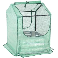 Sunnydaze Decor Sunnydaze Steel Raised Garden Bed With Greenhouse Cover - Green -Furniture GUEST 9c4a5881 7a39 4308 b9f6 cd87ca85a1e5