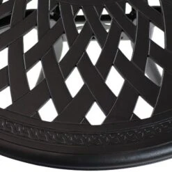 Sunnydaze Decor Sunnydaze 30.75" Round Sigonella Cast Aluminum Outdoor Patio Table, Black -Furniture GUEST 9e61f3db 534e 43fc 8612 cb4021df37da