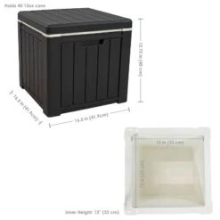 Sunnydaze Decor Sunnydaze 9-Gallon Outdoor Cooler Box - Polypropylene Resin - Black
