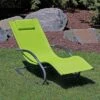 Sunnydaze Decor Sunnydaze Outdoor Patio And Lawn Wave Rocking Lounge Chair With Pillow, Green -Furniture GUEST a01f0fbc cd98 4d4f a9b1 b39929b43fc2