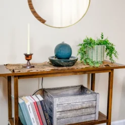 Sunnydaze Decor Sunnydaze Indoor Home Decorative Smooth Glazed Ceramic Orb Tabletop Water Fountain Feature - 7"