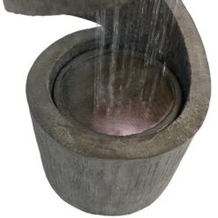 Sunnydaze Decor Sunnydaze 31"H Electric Polyresin Showering Spiral Column Outdoor Water Fountain With LED Light -Furniture GUEST a2c16409 3b1b 4618 a3d9 dedf30a6a45d