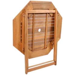 Sunnydaze Decor Sunnydaze Outdoor Meranti Wood With Teak Oil Finish Folding Octagon Patio Dining Table - 35" - Brown -Furniture GUEST a2eb5591 fc9c 4ebf b0bc bc04a6e30514