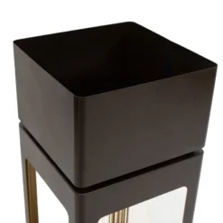 Sunnydaze Decor Sunnydaze 36" H Serene Showers Zinc Outdoor Water Fountain With Warm White LED Lights