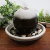 Sunnydaze Decor Sunnydaze Indoor Home Office Tabletop Modern Orb Smooth Glazed Ceramic Water Fountain Feature - 7" - Dark Brown -Furniture GUEST a4af68ea 5c6f 476c 9b74 81fc13a6117d