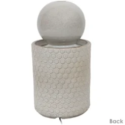 Sunnydaze Decor Sunnydaze Modern Orb On Circle-Pattern Base Ceramic Outdoor Fountain With LED Lights, Gray 12 Sunnydaze Decor Sunnydaze Modern Orb On Circle-Pattern Base Ceramic Outdoor Fountain With LED Lights, Gray -Furniture GUEST a536c157 76cb 43a5 9cbb e7c1fbbd6e7f