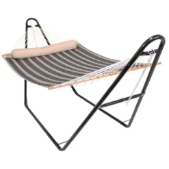 Sunnydaze Decor Sunnydaze Double Quilted Fabric Hammock With Universal Steel Stand - 450-Pound Capacity 37 Sunnydaze Decor Sunnydaze Double Quilted Fabric Hammock With Universal Steel Stand - 450-Pound Capacity -Furniture GUEST a53d41c5 9f3b 4201 b126 babe42dfad9d