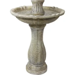 Sunnydaze Decor Sunnydaze 45" H Outdoor Arcade 2-Tier Solar Water Fountain With Battery Backup And LED Light -Furniture GUEST a599eff4 71e1 474d 81c1 a1631f895e13