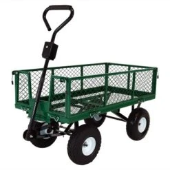 Sunnydaze Decor Sunnydaze Outdoor Lawn And Garden Heavy-Duty Durable Steel Mesh Utility Dump Wagon Cart With Removable Sides -Furniture GUEST a5d482d7 10c5 4883 840c 5a6f31046a28