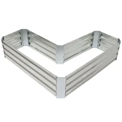 Sunnydaze Decor Sunnydaze Galvanized Steel L-Shaped Raised Garden Bed -Furniture GUEST a65fc02f 597d 4c89 8bbf 97e9a2590062