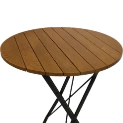 Sunnydaze Decor Sunnydaze Indoor/Outdoor Chestnut Wood Folding Round Patio Tall Bar Height Table - 28" - Brown -Furniture GUEST a84e5ef1 3000 4708 9f6f b46ce72309a3