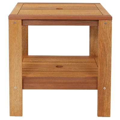 Sunnydaze Decor Sunnydaze Outdoor Meranti Wood With Teak Oil Finish Patio Table And Chairs Conversation Set - Brown - 3pc 11 Sunnydaze Decor Sunnydaze Outdoor Meranti Wood With Teak Oil Finish Patio Table And Chairs Conversation Set - Brown - 3pc - Image 9