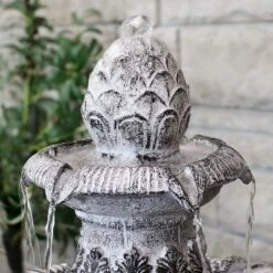 Sunnydaze Decor Sunnydaze 50"H Electric Fiberglass Reinforced Concrete 3-Tier Mediterranean-Inspired Outdoor Water Fountain -Furniture GUEST aa635ed2 1cdd 442b bd87 84b0c7ae678d