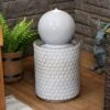 Sunnydaze Decor Sunnydaze Modern Orb On Circle-Pattern Base Ceramic Outdoor Fountain With LED Lights, Gray 1 Sunnydaze Decor Sunnydaze Modern Orb On Circle-Pattern Base Ceramic Outdoor Fountain With LED Lights, Gray -Furniture GUEST aadfa06d 1aa9 44f6 9bb2 0a3b157ef317