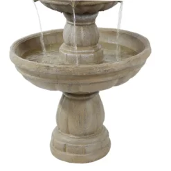 Sunnydaze Decor Sunnydaze 48"H Electric Fiberglass 3-Tier Outdoor Water Fountain -Furniture GUEST aae8a594 d3e5 4b37 aa66 d9630590b5d9
