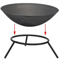 Sunnydaze Decor Sunnydaze Outdoor Camping Or Backyard Cast Iron Round Rustic Raised Fire Pit Bowl With Steel Finish On Stand - 22" 11 Sunnydaze Decor Sunnydaze Outdoor Camping Or Backyard Cast Iron Round Rustic Raised Fire Pit Bowl With Steel Finish On Stand - 22" -Furniture GUEST aba7125a ee04 40b3 8795 b6f554544bee