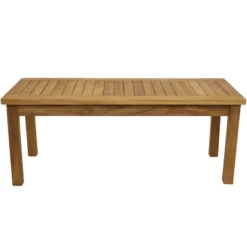 Sunnydaze Decor Sunnydaze Outdoor Solid Teak Wood With Light Stained Finish Rectangular Coffee Table - 44" - Light Brown 13 Sunnydaze Decor Sunnydaze Outdoor Solid Teak Wood With Light Stained Finish Rectangular Coffee Table - 44" - Light Brown -Furniture GUEST abbd3591 2729 4969 bf72 d9c05eb1ecdc