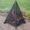 Sunnydaze Decor Sunnydaze Majestic Pyramid Steel Mesh Fire Pit - Black