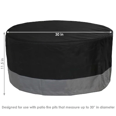 Sunnydaze Decor Sunnydaze Outdoor Heavy-Duty Weather-Resistant 300D Polyester Round Fire Pit Cover 4 Sunnydaze Decor Sunnydaze Outdoor Heavy-Duty Weather-Resistant 300D Polyester Round Fire Pit Cover - Image 2