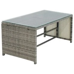 Sunnydaze Decor Sunnydaze Outdoor Longford Patio Sectional Sofa Conversation Set With Cushions And Table - 3pc -Furniture GUEST ad5b48db f653 4972 89d9 9b74578abc3f