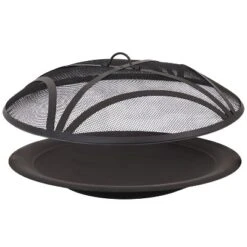 Sunnydaze Decor Sunnydaze Outdoor Replacement Steel Fire Pit Bowl With Spark Screen - Black -Furniture GUEST af9741e0 567e 4284 81a6 606f50162af7