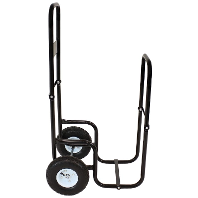 Sunnydaze Decor Sunnydaze Indoor/Outdoor Steel Rolling Firewood Log Cart Carrier With Wheels - 1/8 Face Cord - Black 11 Sunnydaze Decor Sunnydaze Indoor/Outdoor Steel Rolling Firewood Log Cart Carrier With Wheels - 1/8 Face Cord - Black - Image 9