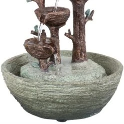 Sunnydaze Decor Sunnydaze Indoor Home Office Polyresin Perching Birds 3-Tiered Tabletop Water Fountain Feature - 12" -Furniture GUEST b08135ea 11bf 4acd 9dcf ef78b304ca97