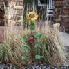 Sunnydaze Decor Sunnydaze Outdoor Metal Art Standing Sunflower With Ladybug Garden Decor- 34.25" -Furniture GUEST b2461993 5ca4 495e b781 a51f2bf036d1
