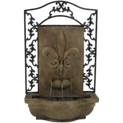 Sunnydaze Decor Sunnydaze 33"H Solar-Powered Polystone French Lily Design Outdoor Wall-Mount Water Fountain 19 Sunnydaze Decor Sunnydaze 33"H Solar-Powered Polystone French Lily Design Outdoor Wall-Mount Water Fountain -Furniture GUEST b280e912 927f 4f65 8ff5 31627d31267c